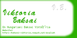 viktoria baksai business card